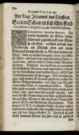 Evangel. Luc. 1, 57-80. Am Tage Johannis des Täuffers.
