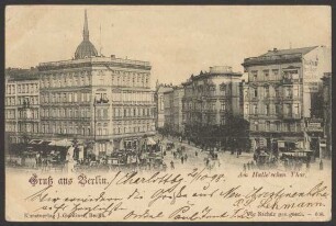 Ansichtskarte "Gruss aus Berlin, Am Halle'schen Thor" [1/3]