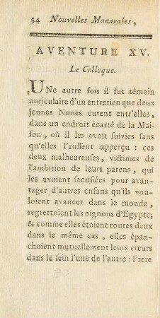Aventure XV. Le Colloque