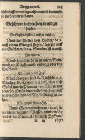 Geschwer zu weichen unnd zu heylen.