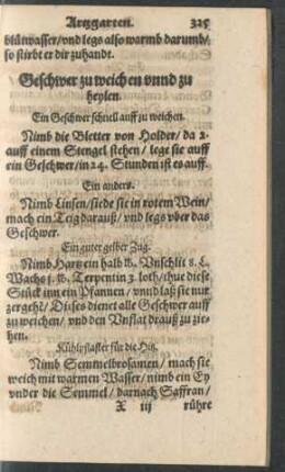 Geschwer zu weichen unnd zu heylen.