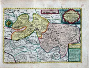 Das Amt Senfftenberg im Meisnischen Creisse und die angrenzende Herrschaft Hoyerswerda in der Ober Lausitz ; Verfertiget und gestochen von Joh. George Schreibern in Leipzig