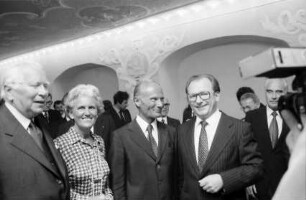 Freiburg: Rathaus, Späth, Böhme, Oberbürgermeister Keidel, Frau Keidel, Lugger, Graf