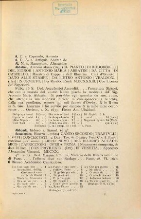 Bibliothek der gedruckten weltlichen Vocalmusik Italiens : aus den Jahren 1500 - 1700 ; enthaltend die Litteratur der Frottole, Madrigale, Canzonette, Arien, Opern etc., 1.