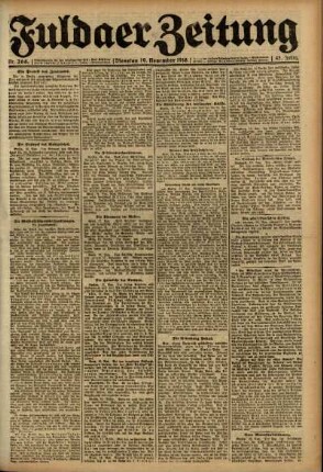 Ausgabe vom Dienstag, den 19. November 1918.