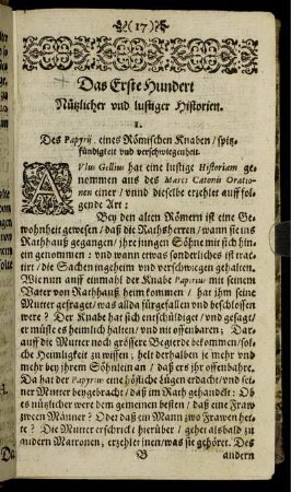 Das Erste Hundert Nützlicher und lustiger Historien