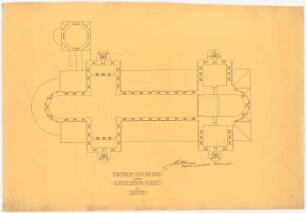 Sankt Antonius Basilika, Rheine: Oberer Grundriss (Vorentwurf) 1:100