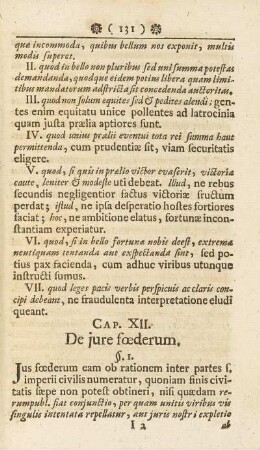 Cap. XII. De jure foerderum