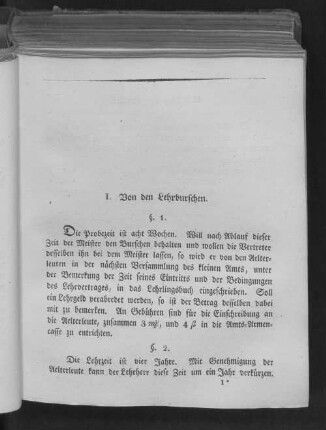 I. Von den Lehrburschen.