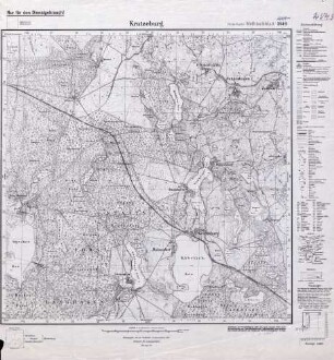 2543 (alte Nr.: 1139) Kratzeburg, Meßtischblatt (4 cm - Karte)