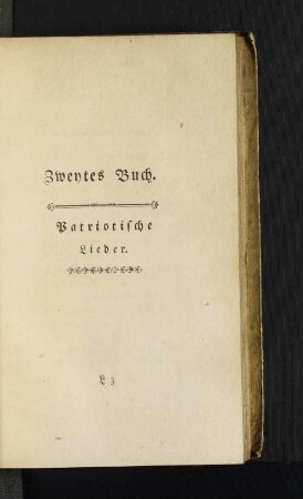 Zweytes Buch. Patriotische Lieder.