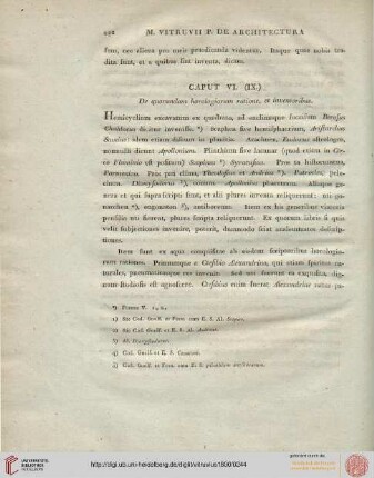 Caput VI (IX.): De quorundam horologiorum ratione, et inventoribus