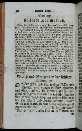 Von der heiligen Kommunion.