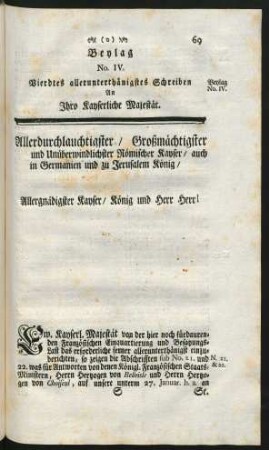 Beylag No. IV
