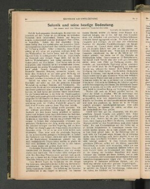 Salonik und seine heutige Bedeutung.