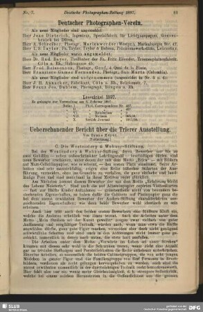 Ueberschauender Bericht über die Trierer Ausstellung