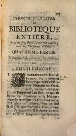 L' Homme D'Un Livre, Ou Bibliotheque Entiere : Dans Un Seul Petit Livre Fait Expres, Pour Les Personnes D'Esprit, 2