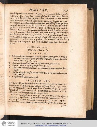 Decisio LXV