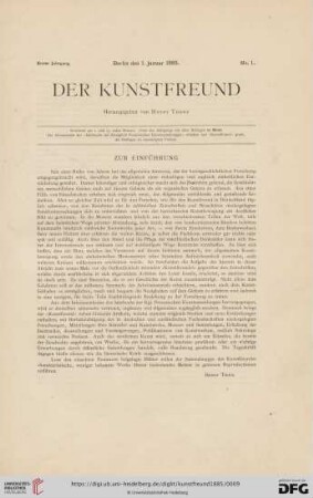 No. 1 (1. Januar 1885)