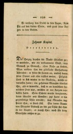 Zehntes Kapitel. Verrätherey