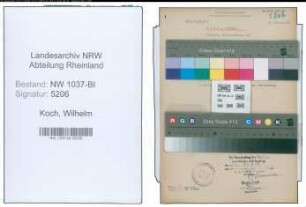 Entnazifizierung Wilhelm Koch , geb. 26.01.1902 (Ingenieur)
