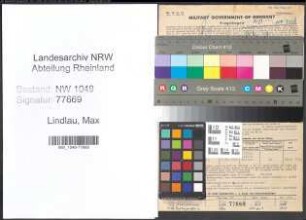 Entnazifizierung Max Lindlau , geb. 22.06.1912 (Arzt)