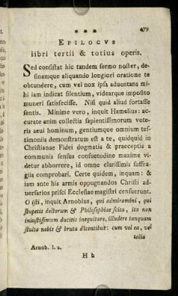 479-482, Epilogus libri tertii & totius operis.