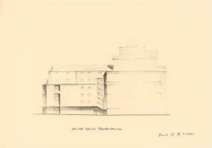 Staatsoper, Hamburg: Studie 1, Ansicht Kleine Theaterstraße 1:200