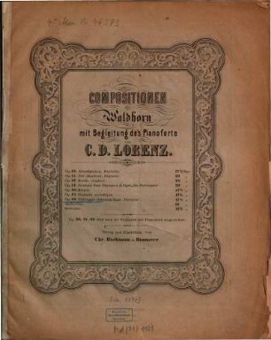 Thüringer Gebirgs-Klänge : Fantasie ; op. 22 ; [für Waldhorn mit Klavier]