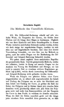 XIII. Kapitel. Die Methode des Unendlich-Kleinen.