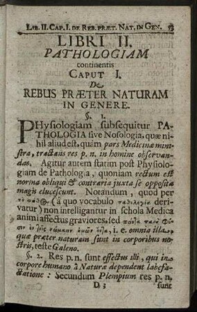 Caput I. De Rebus Praeter Naturam In Genere