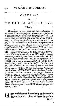 Caput VII. De notitia auctorum