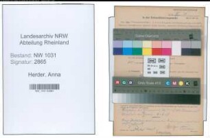 Entnazifizierung Anna Herder , geb. 02.04.1893 ()