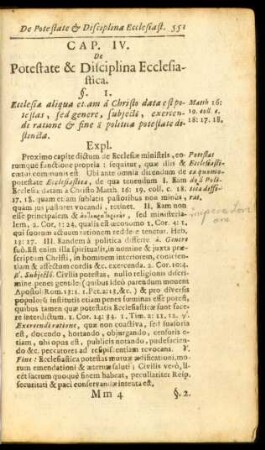 Cap. IV. De Potestate & Disciplina Ecclesiastica.