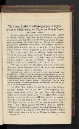 Die neuen Katholiken-Verfolgungen in China, speziell in Südschantung, der Diözese des Bischofs Anzer