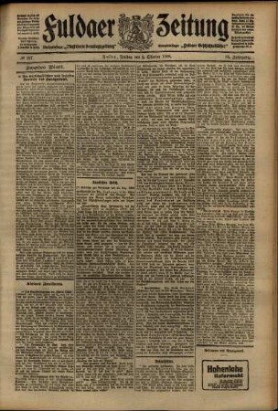 Zweite Ausgabe vom Freitag, den 02. Oktober 1908.