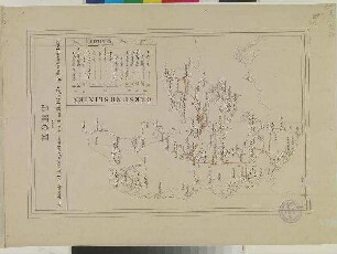 KORT over de danske Stats=Telegraflinier imellem Helsingör og Hamborg. 1853.
