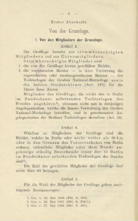 Erster Abschnitt. Von der Grossloge