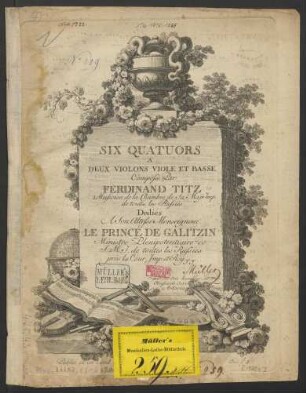 Six Quatuors A Deux Violons Viole et Basse