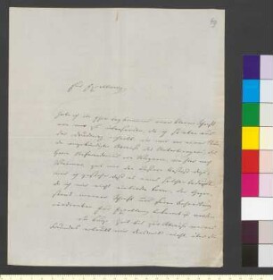 Brief von Meyer, Ernst an Goethe, Johann Wolfgang von