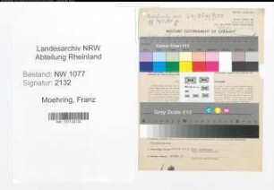 Entnazifizierung Franz Moehring , geb. 03.08.1920 (Polizist)