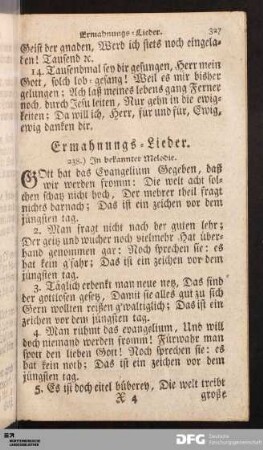 Ermahnungs-Lieder.