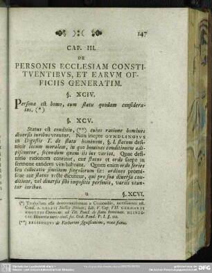 Cap. III. De Personis Ecclesiam Constituentibus, Et Earum Officiis Generatim