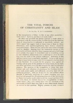 The vital forces of christianity and islam