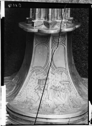 Tiefenbronn Katholische Kirche Sankt Maria Magdalena Großer Turm-Monstranz aus Silber die Figuren vergoldet von Paul Schongauer (1512/1513) Die Mannalese