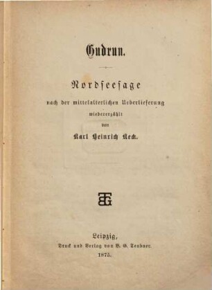 Iduna : Deutsche Heldensagen dem deutschen Volk u. seiner Jugend wiedererzählt, 1