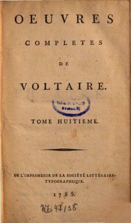 Oeuvres complètes, 8