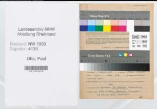 Entnazifizierung Paul Otto, geb. 01.11.1903 (Ingenieur)