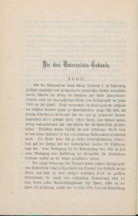 Die drei Universitäts-Gebäude.