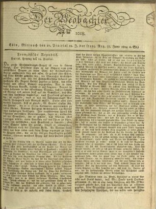 L' observateur. 1800-1810